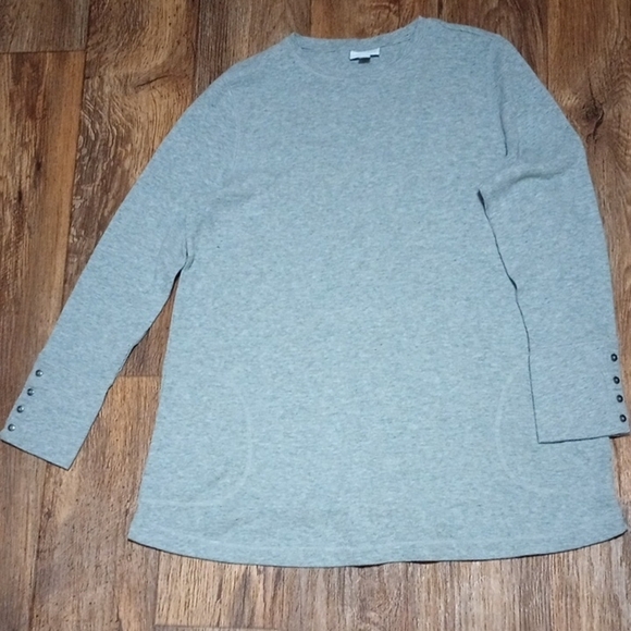 J. Jill Heather Gray Knit Top - Picture 1 of 5